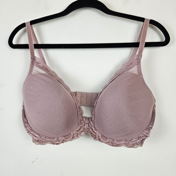 NATORI Spanish Rose Feathers Contour Plunge Bra, US 36DD - Picture 3 of 8